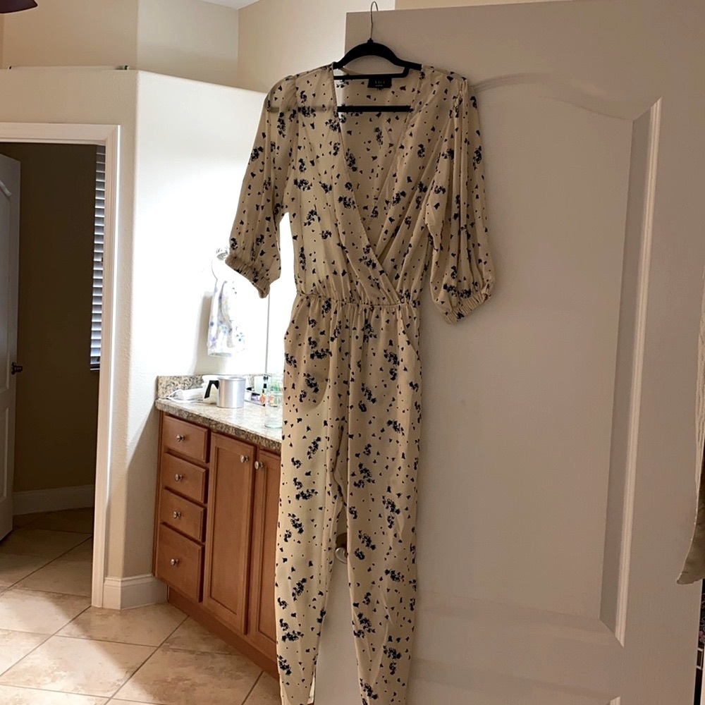 Vici Dolls White Floral Jumpsuit